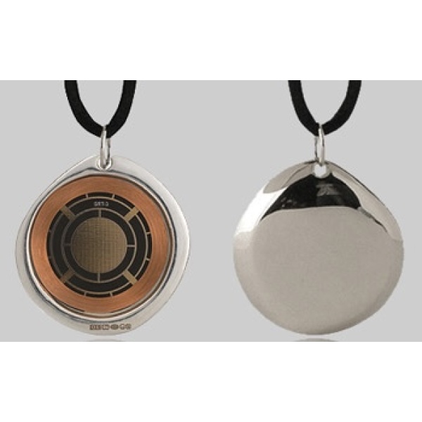Q-Link in brushed silver to help keep the EMF goolies away! | Pendant,  Silver, Brushed silver