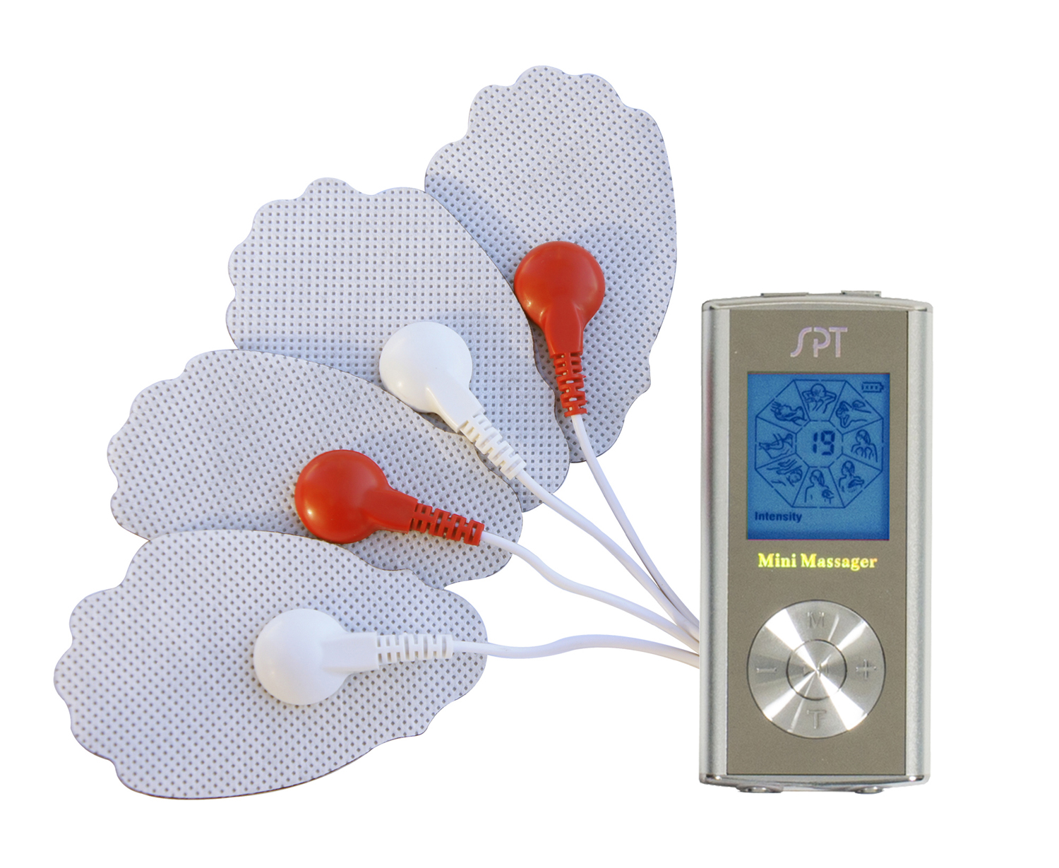 Bluestone Tens Handheld Electronic Pulse Massager with 8 Pads